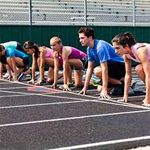 student running